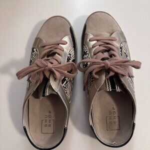 Snake Skin Slide-On Sneakers